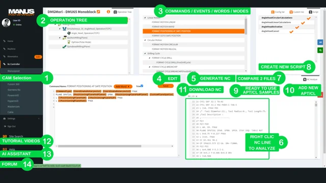 MANUSpost developer Interface Quick Learning